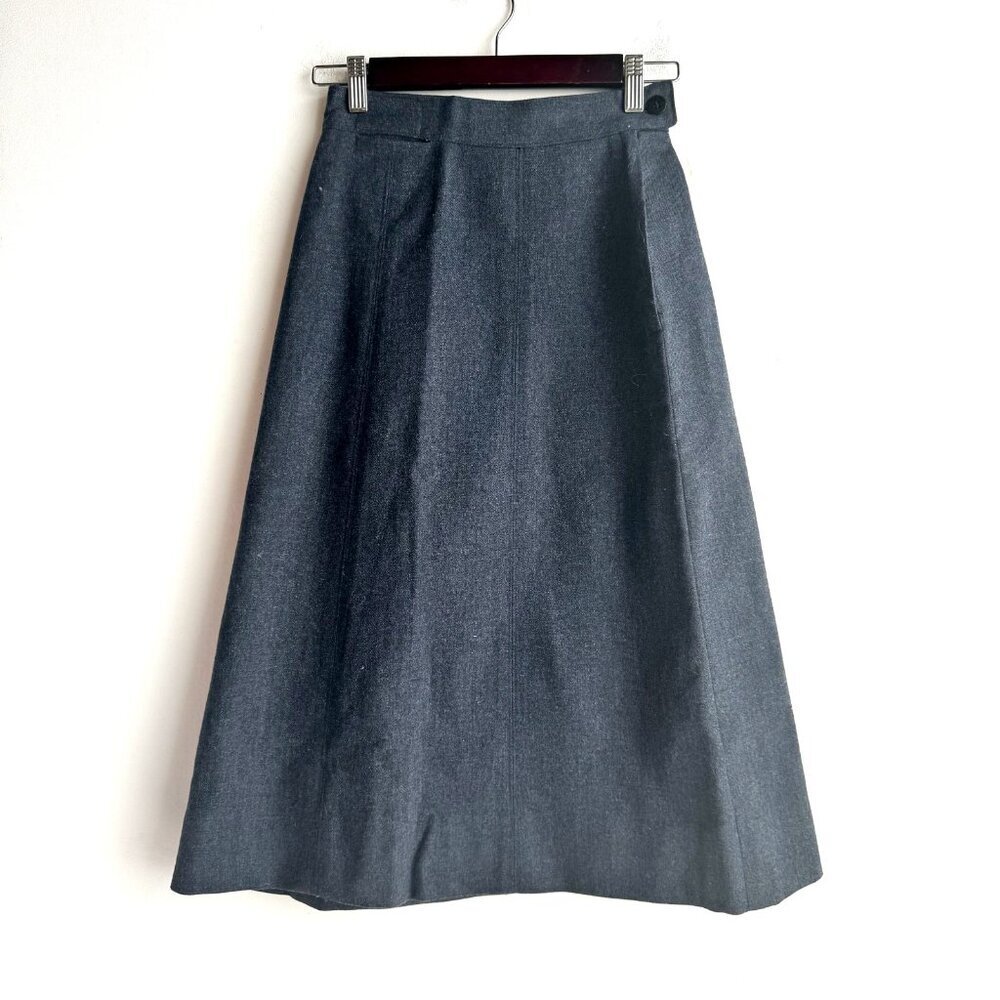 Vintage Tip Top Tailors Military Airwoman 1953 Wool Blend A line Skirt S